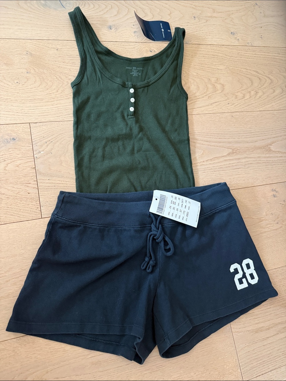 New brandy tank and shorts